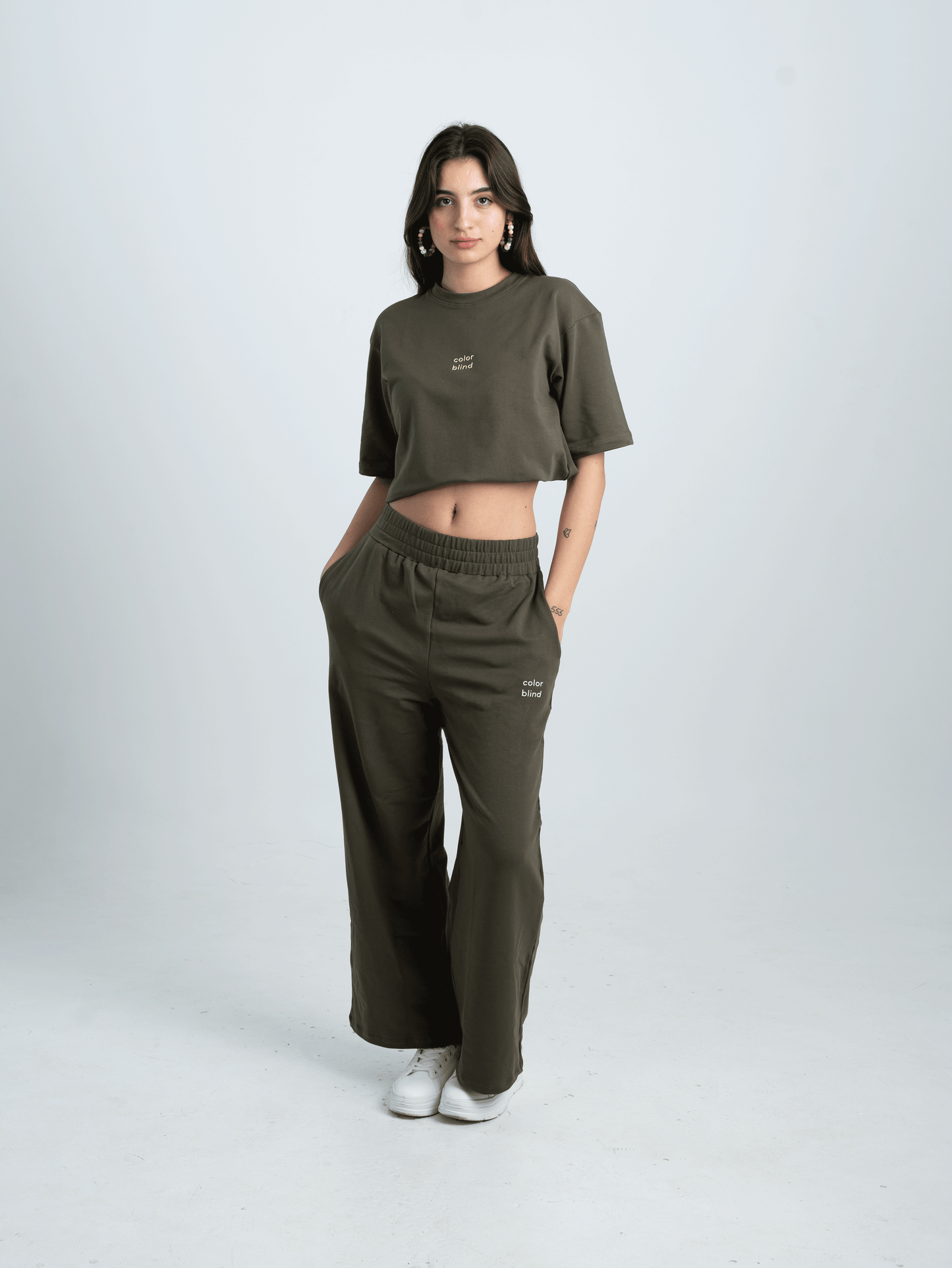 MIDNIGHT GREEN WOMEN'S RELAXED FIT PANTS